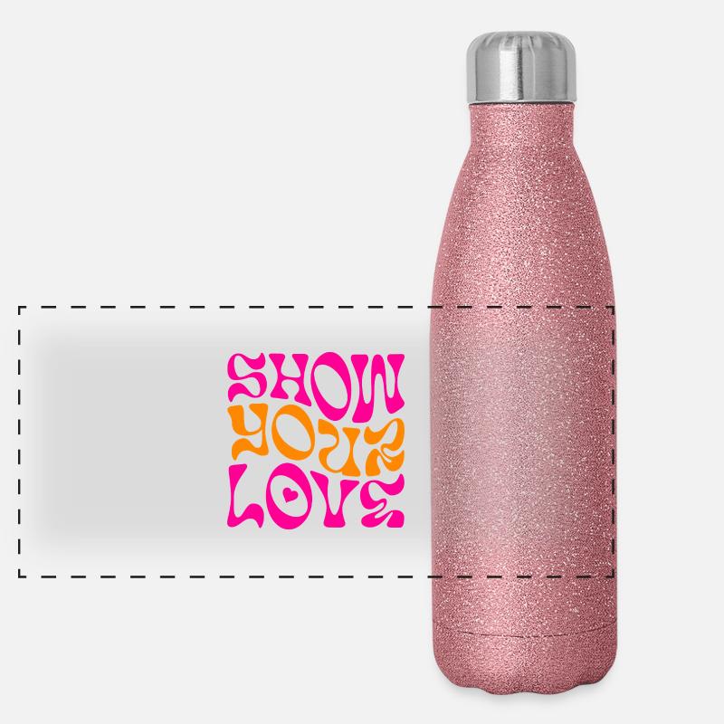 Show Your Love Panorama Glitzer Isolierflasche 500 ml
