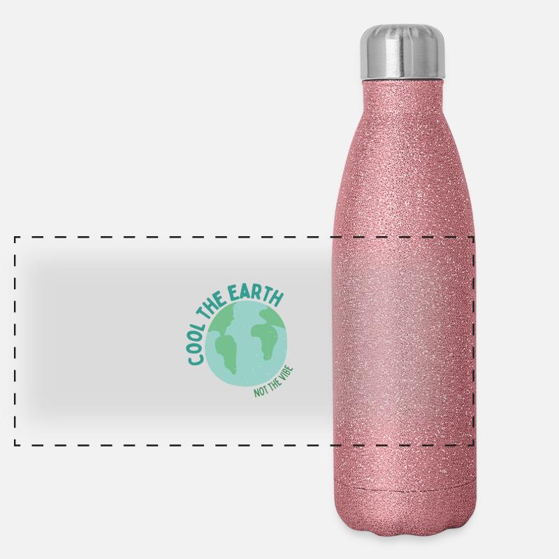 Cool the Earth - Not the Vibe Panorama Glitzer Isolierflasche 500 ml