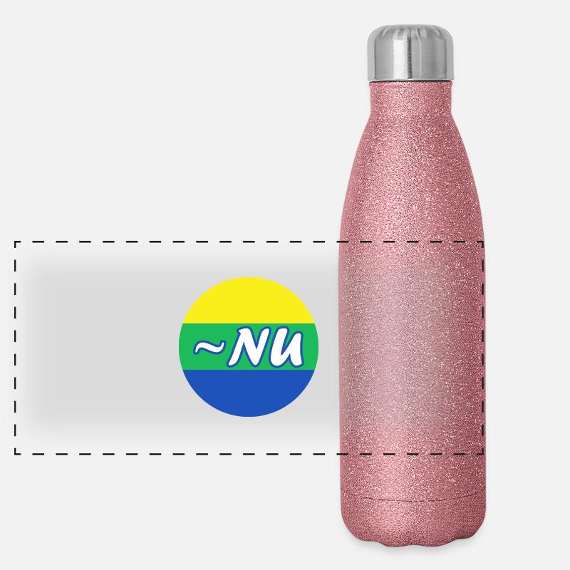 ~NU Logo | ~NU Beziehungen Design | Vektor Panorama Glitzer Isolierflasche 500 ml