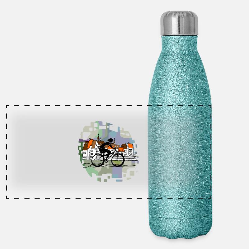 Cyclist Panoramic Glitter Thermal Bottle 500 ml