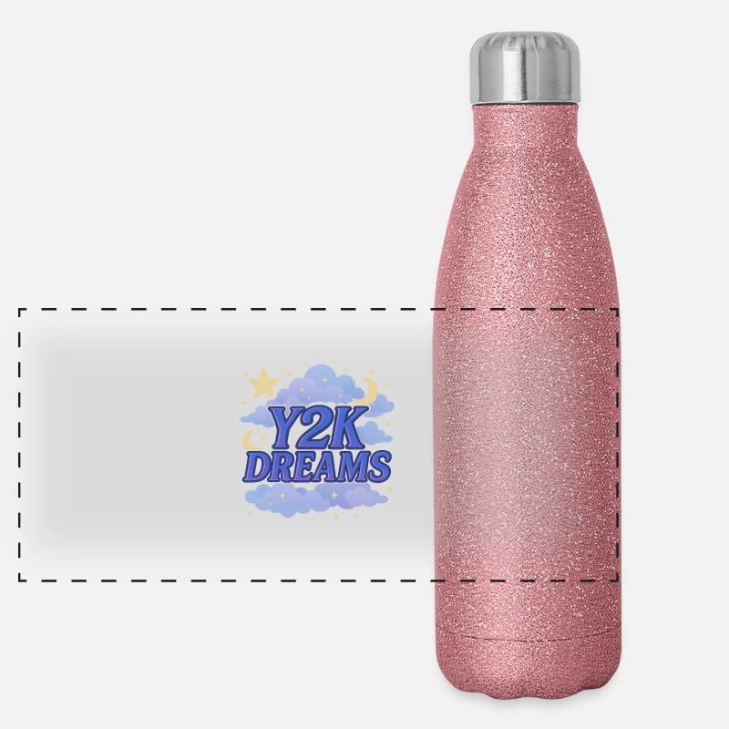 Y2k Fashion Clouds Panoramic Glitter Thermal Bottle 500 ml