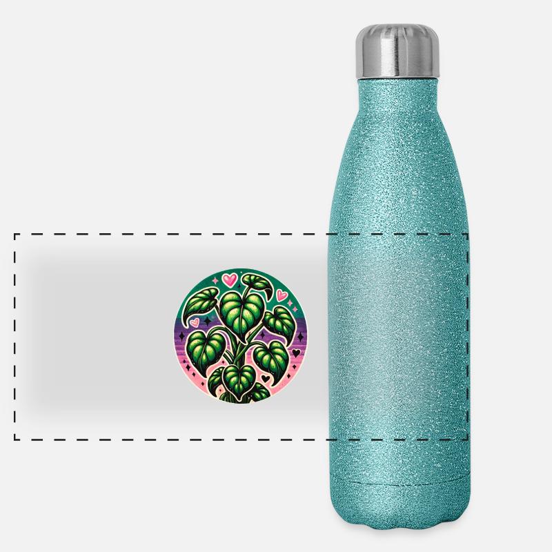Maman Plante Années 80 Gourde isotherme panoramique pailletée 500 ml