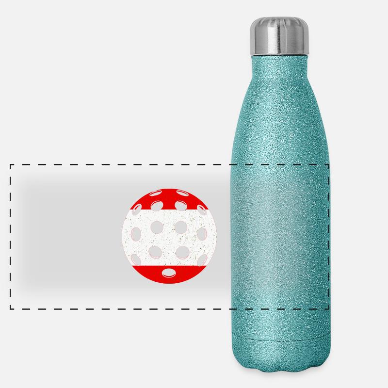 Pickleball Österreich Panorama Glitzer Isolierflasche 500 ml