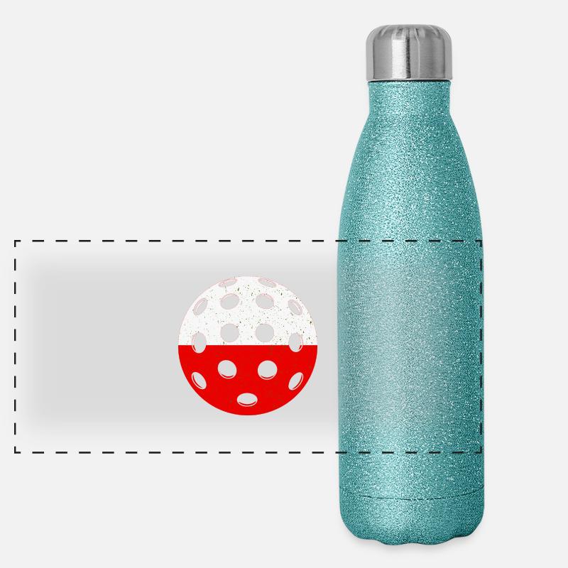 Pickleball Pologne Gourde isotherme panoramique pailletée 500 ml