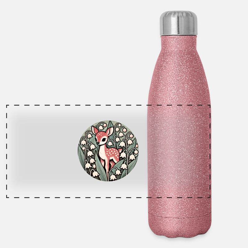 Fawn Panoramic Glitter Thermal Bottle 500 ml