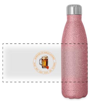 International Day Drinking Club - Cheers! - Panoramic Glitter Thermal Bottle 500 ml - pink glitter - Front