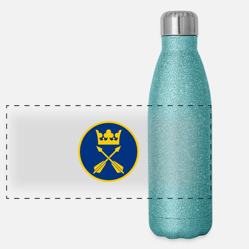 Armée de l’air de Dalécarlie Gourde isotherme panoramique pailletée 500 ml
