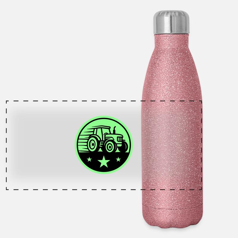 Agriculteur tracteur Gourde isotherme panoramique pailletée 500 ml