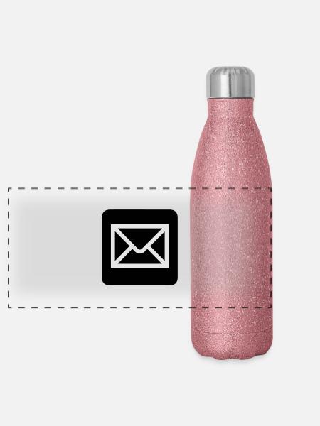 posten - Panorama Glitzer Isolierflasche 500 ml - Pink Glitzer - Vorne