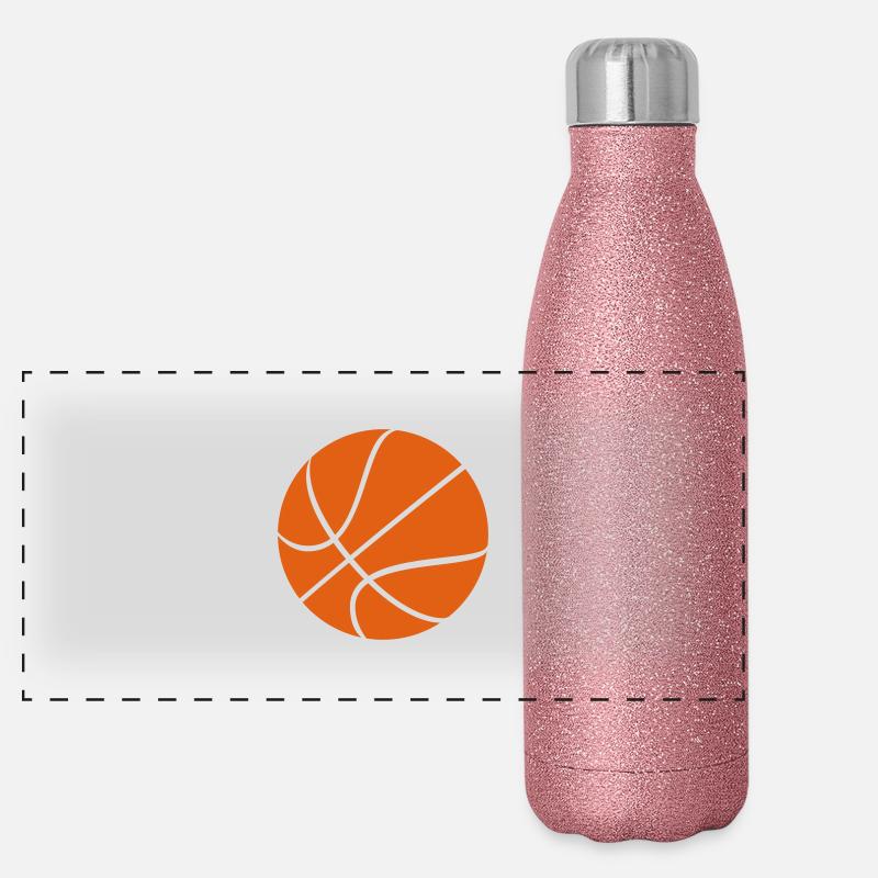 ballon de basket Gourde isotherme panoramique pailletée 500 ml
