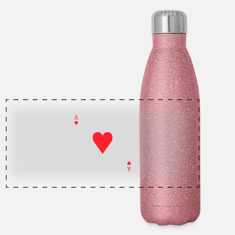 As de coeur Gourde isotherme panoramique pailletée 500 ml