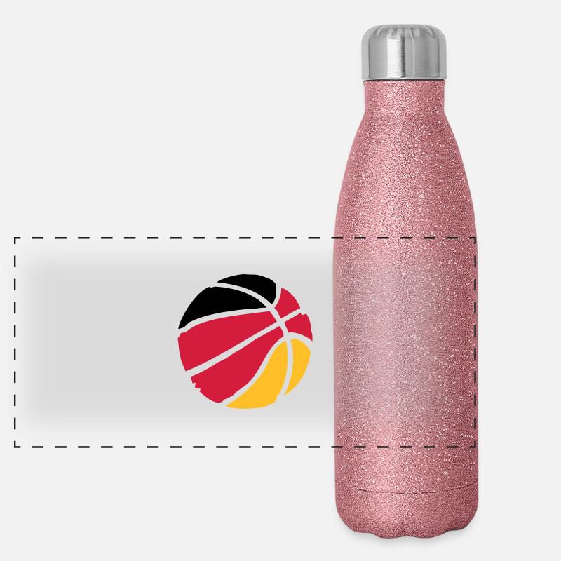 Basketball Deutschland Nationalmannschaft Panorama Glitzer Isolierflasche 500 ml