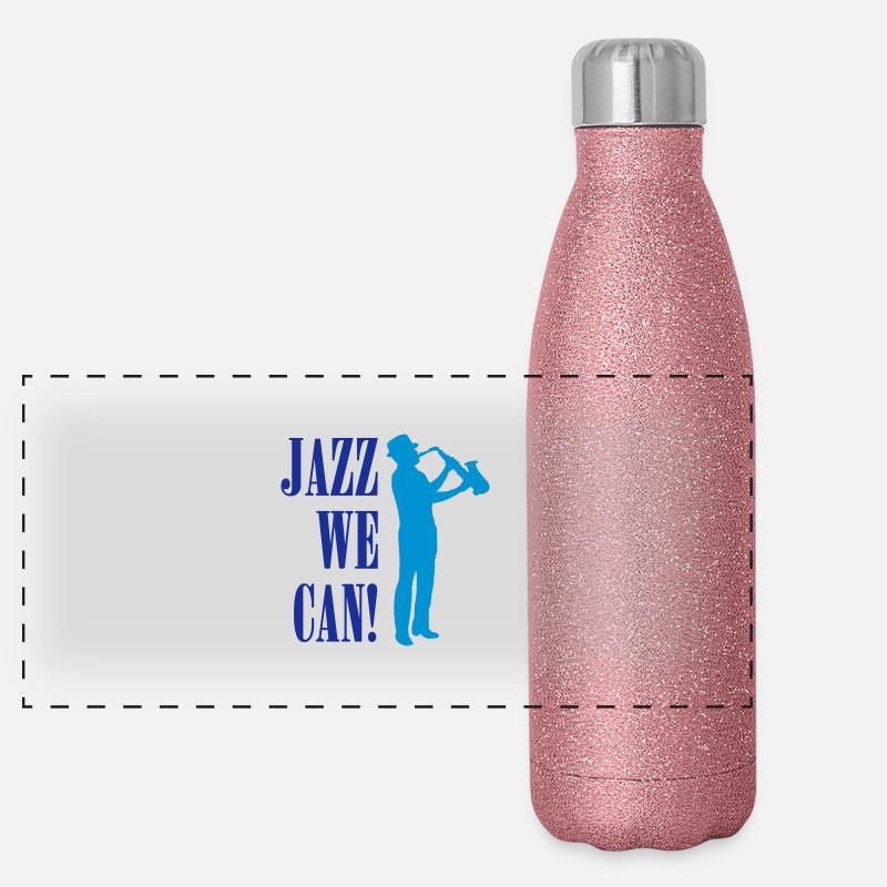 jazz_we_can_2c Panorama Glitzer Isolierflasche 500 ml