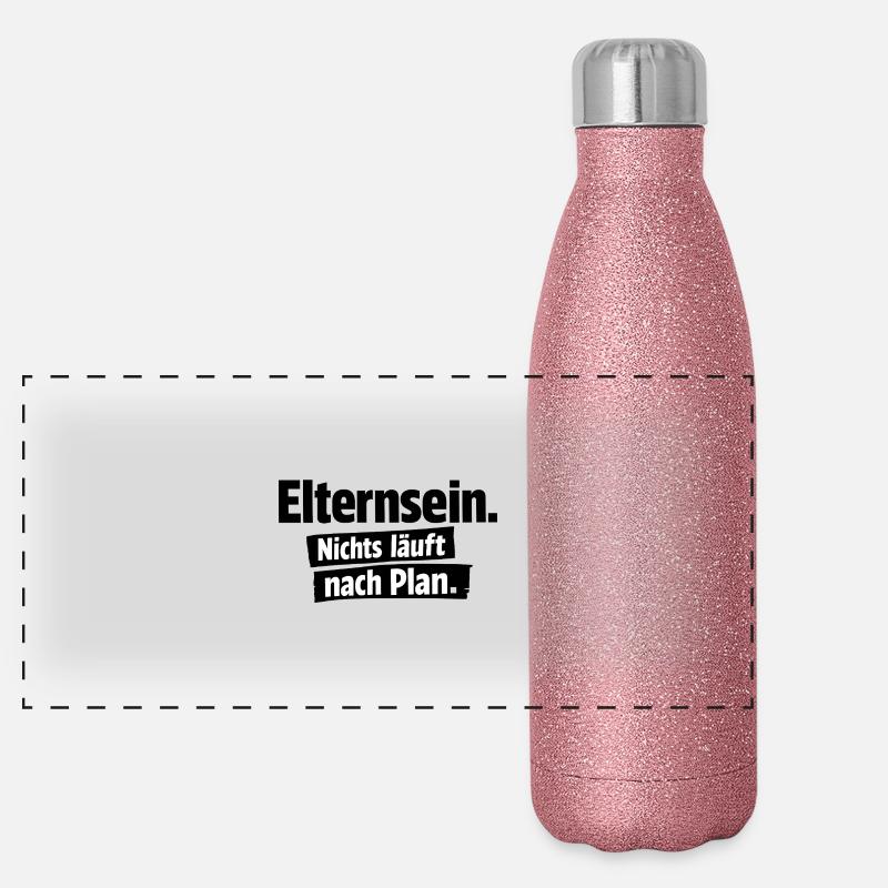 Nothing goes according to plan Panoramic Glitter Thermal Bottle 500 ml