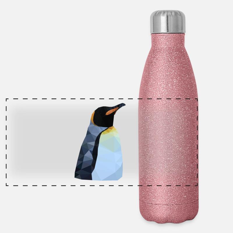 Polygon Pinguin Panorama Glitzer Isolierflasche 500 ml