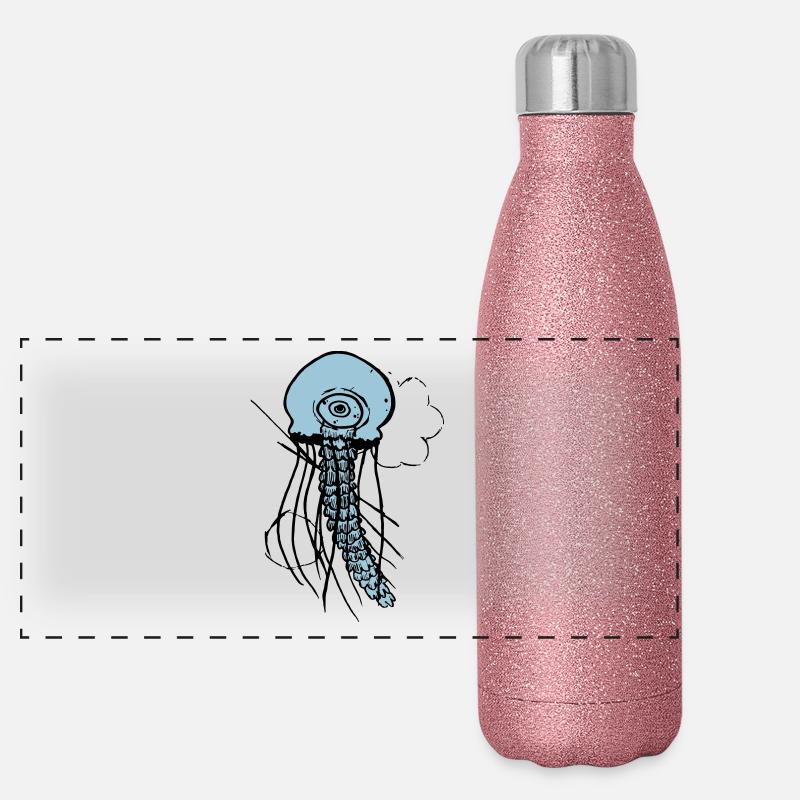 méduse Gourde isotherme panoramique pailletée 500 ml