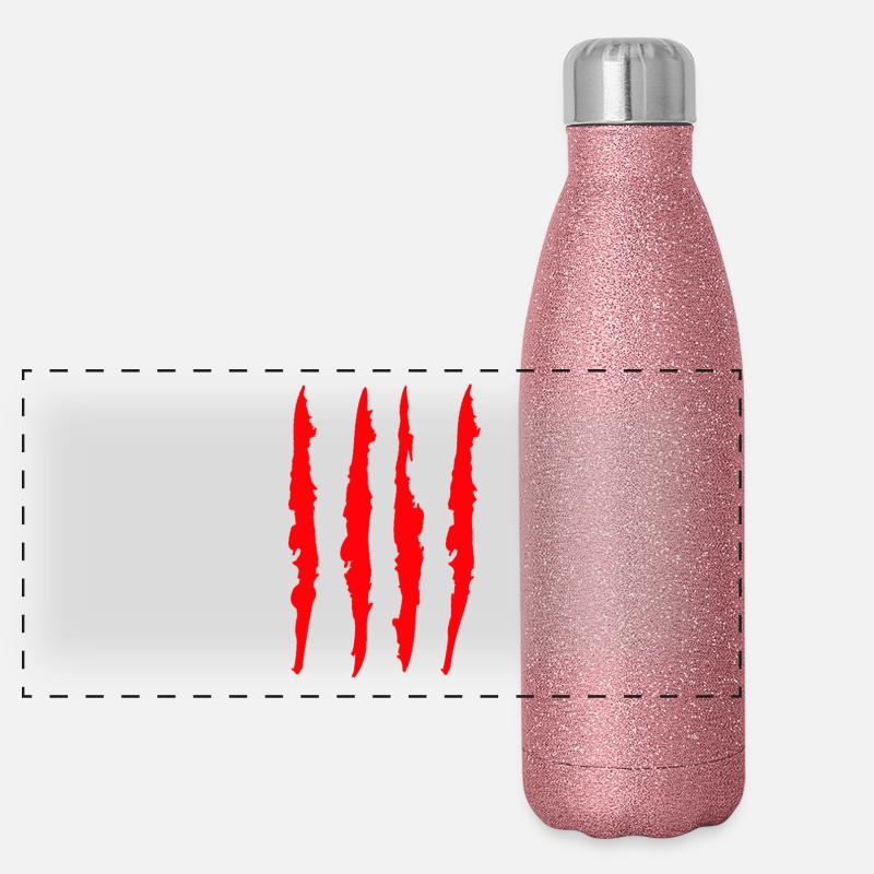 senyera "griffes" rouge Gourde isotherme panoramique pailletée 500 ml