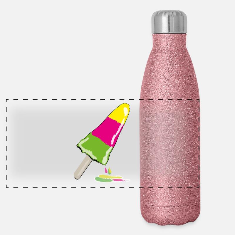 Popsicles - Panoramic Glitter Thermal Bottle 500 ml - pink glitter