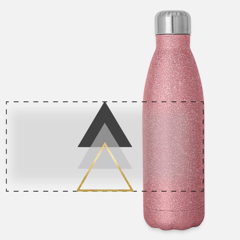 triangles Gourde isotherme panoramique pailletée 500 ml