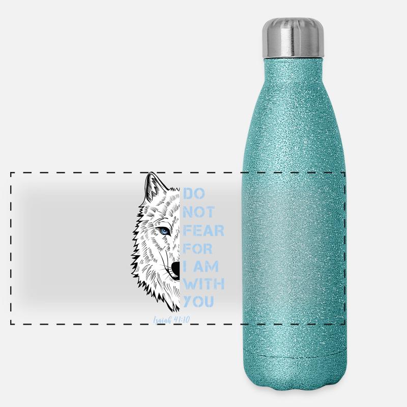 Citation religieuse Gourde isotherme panoramique pailletée 500 ml