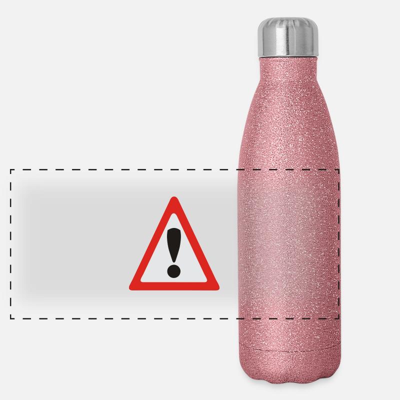 warning sign Panorama Glitzer Isolierflasche 500 ml