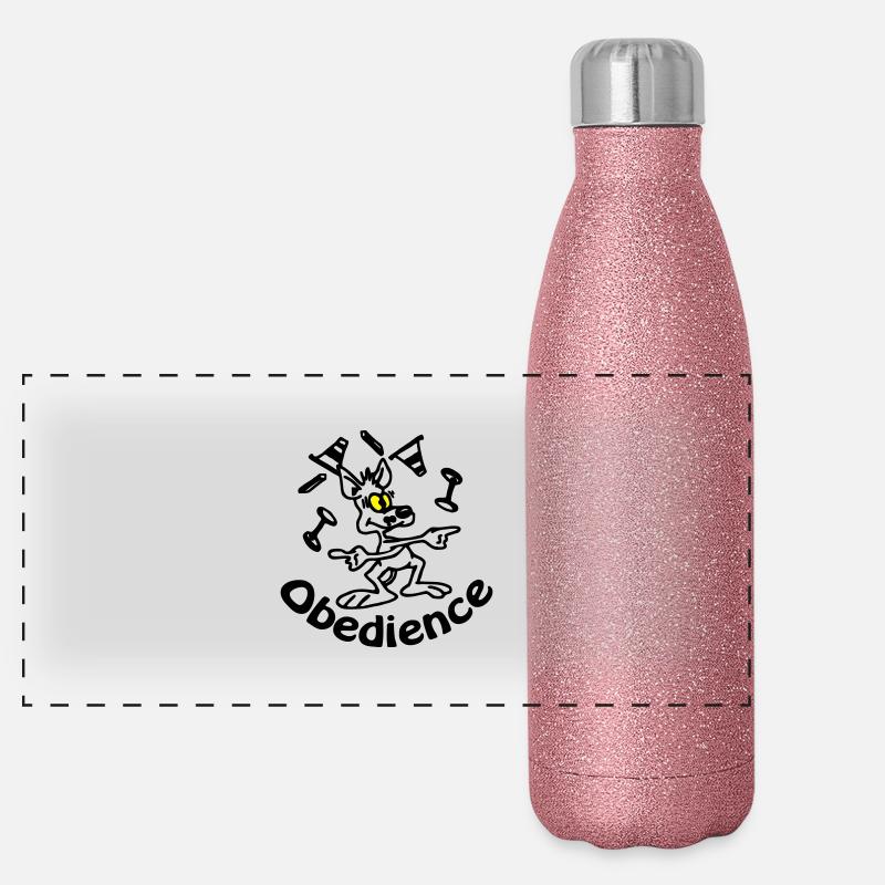 Obedience Panorama Glitzer Isolierflasche 500 ml