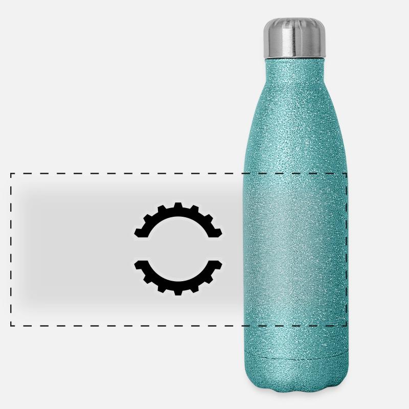 EBM Logo 5 (Vektor) Panorama Glitzer Isolierflasche 500 ml