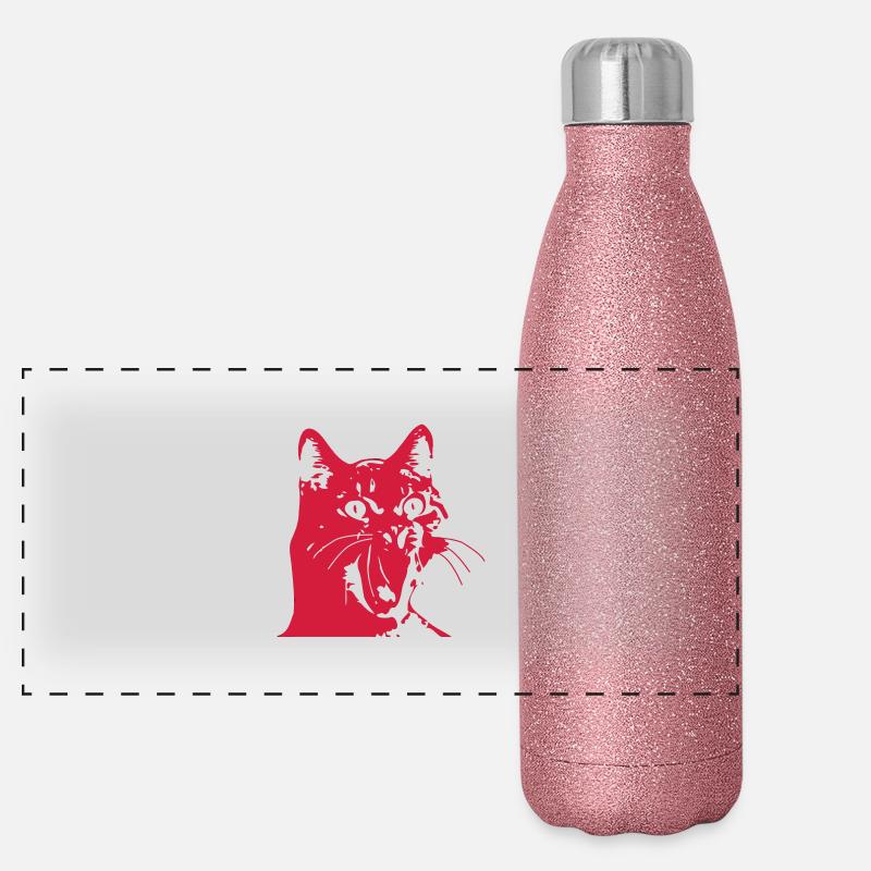 Katze OMG! Panorama Glitzer Isolierflasche 500 ml