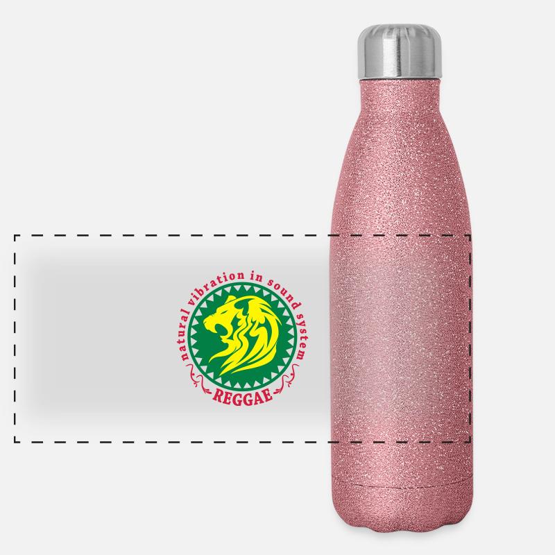 natural vibration in sound system reggae Gourde isotherme panoramique pailletée 500 ml