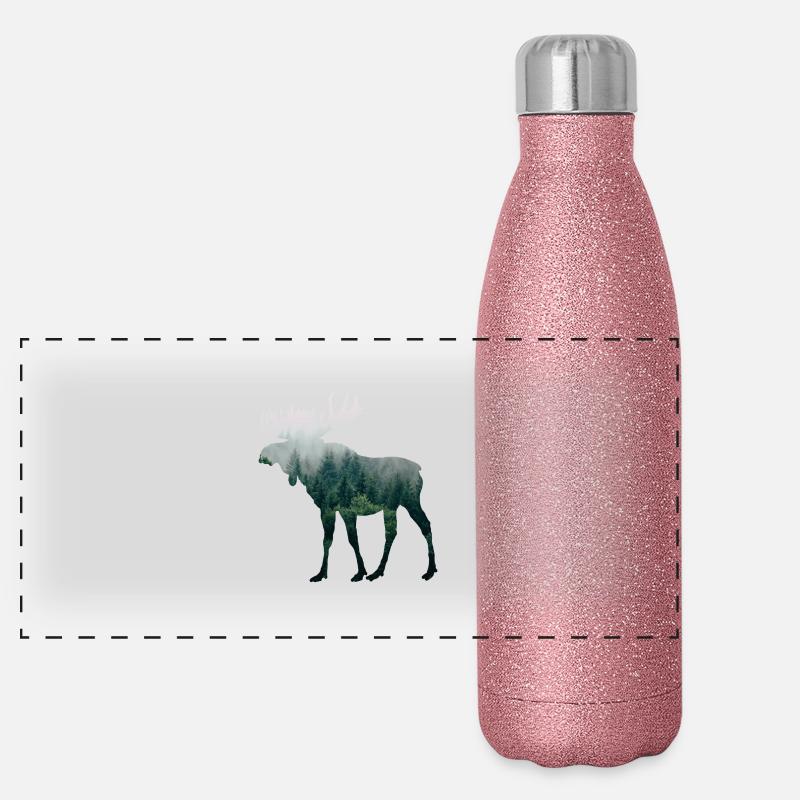 Moose Panoramic Glitter Thermal Bottle 500 ml