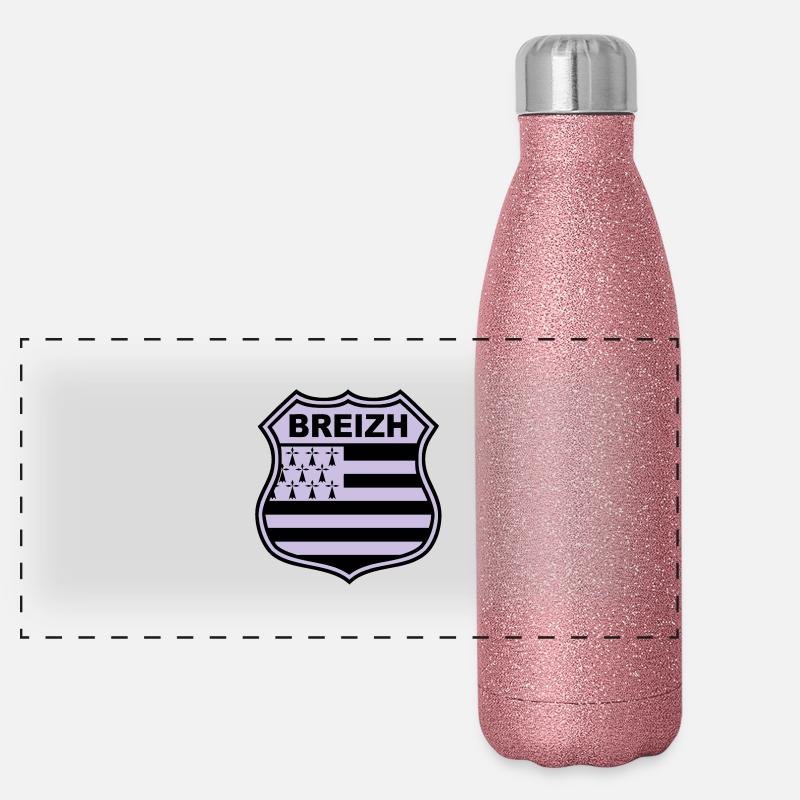 breizh bretagne Gourde isotherme panoramique pailletée 500 ml