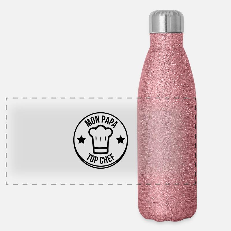 mein Vater Graf 2 Sterne Panorama Glitzer Isolierflasche 500 ml