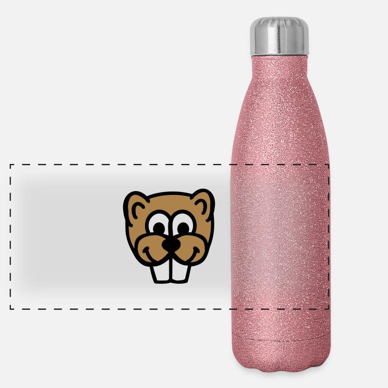 Biber Panorama Glitzer Isolierflasche 500 ml