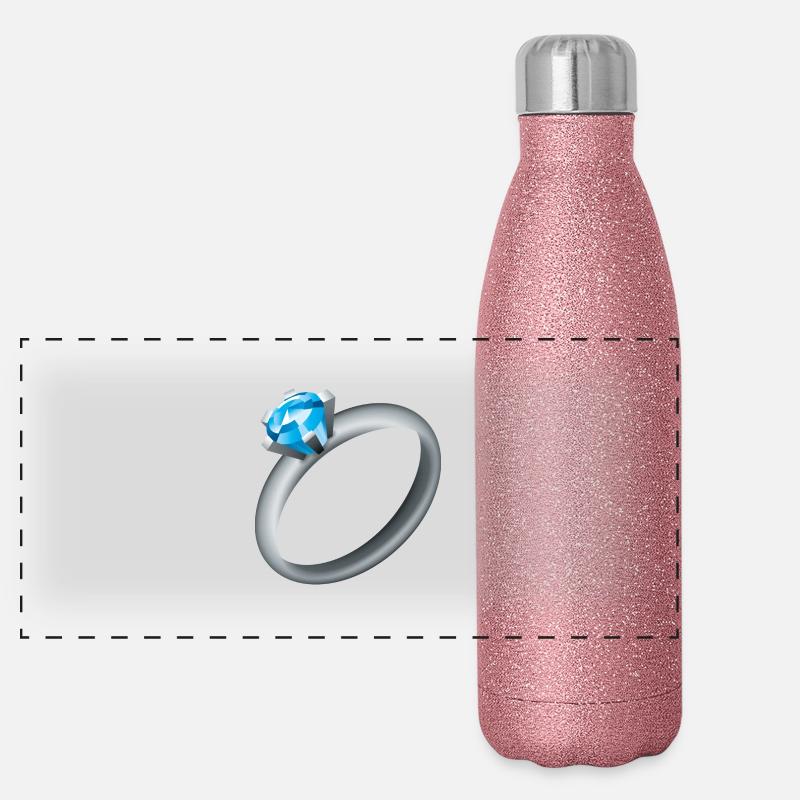 Smiley Ring Panorama Glitzer Isolierflasche 500 ml