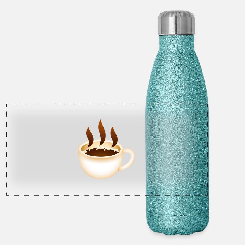Smiley Coffee Gourde isotherme panoramique pailletée 500 ml