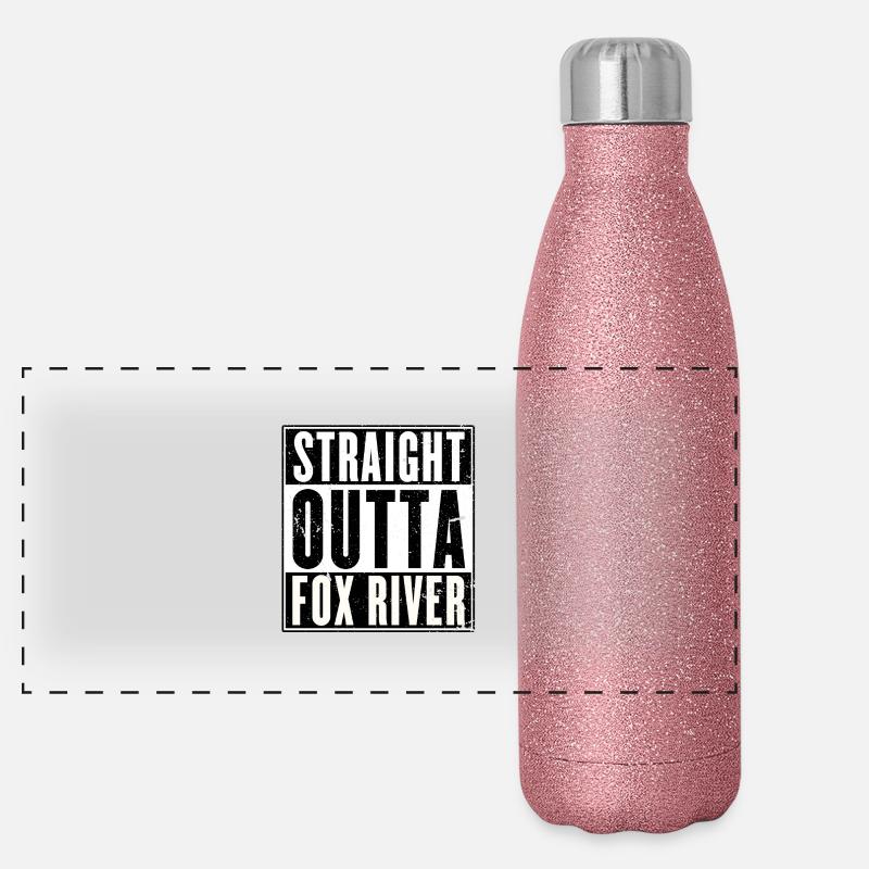 Straight Outta Fox River - Prison Break T-shirt Panoramic Glitter Thermal Bottle 500 ml