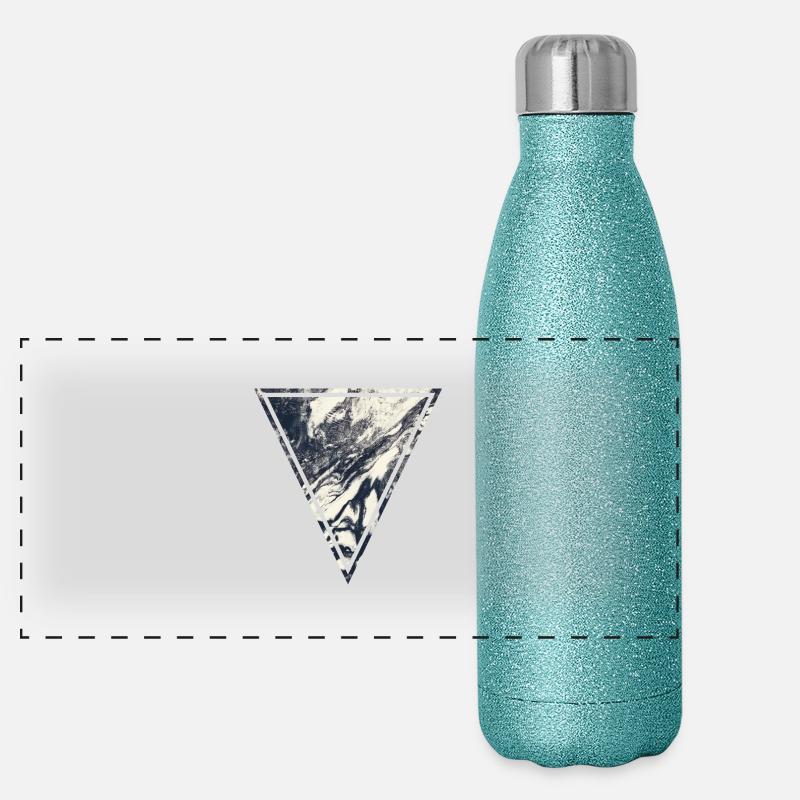 Marmor Dreieck Panorama Glitzer Isolierflasche 500 ml