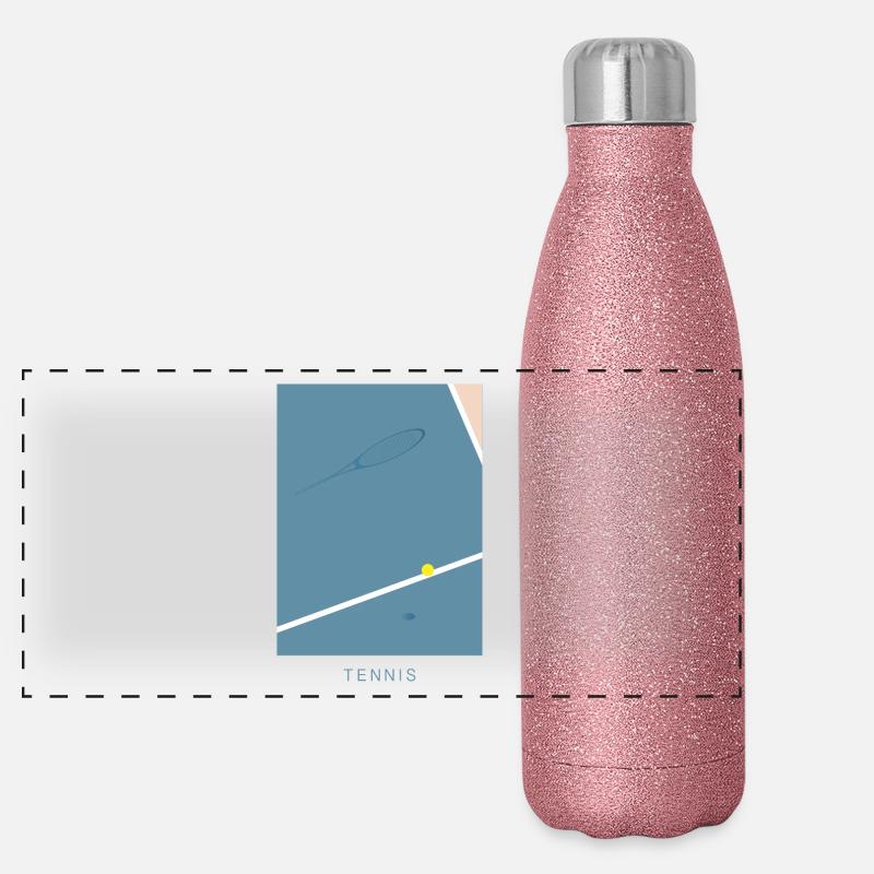 Tennis Art Panorama Glitzer Isolierflasche 500 ml