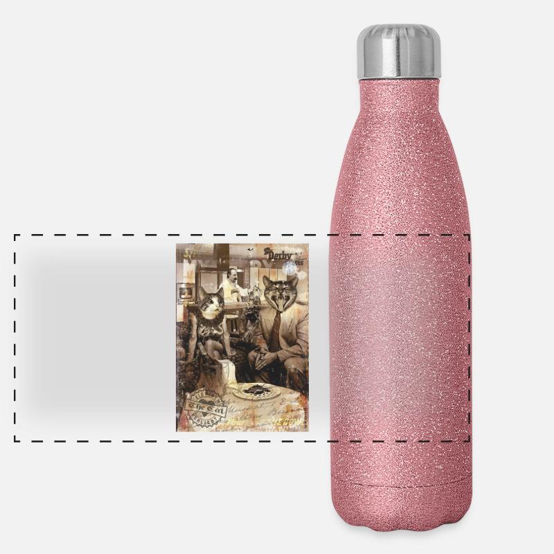 chats/chats Gourde isotherme panoramique pailletée 500 ml