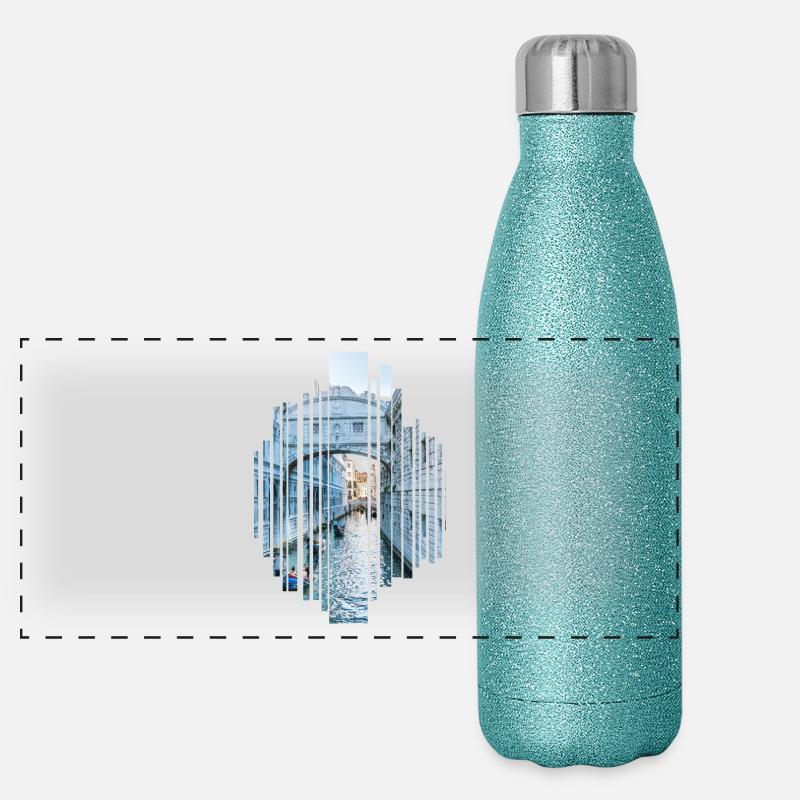 Venedig cut Panorama Glitzer Isolierflasche 500 ml