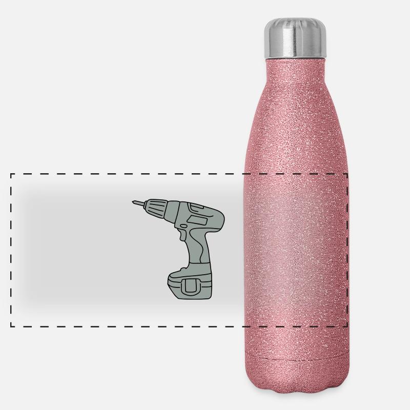 Akkuschrauber 2 Panorama Glitzer Isolierflasche 500 ml