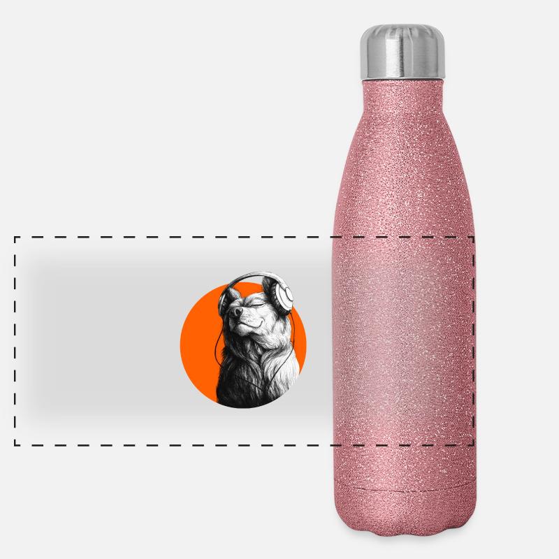 put your record on Panorama Glitzer Isolierflasche 500 ml