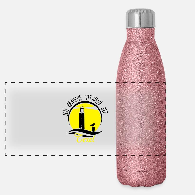 Vitamin See Texel_Leuchtt Panorama Glitzer Isolierflasche 500 ml