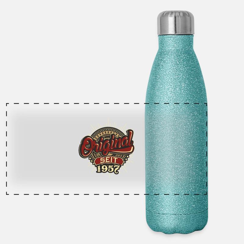Geburtstag Original seit 1957 Panorama Glitzer Isolierflasche 500 ml