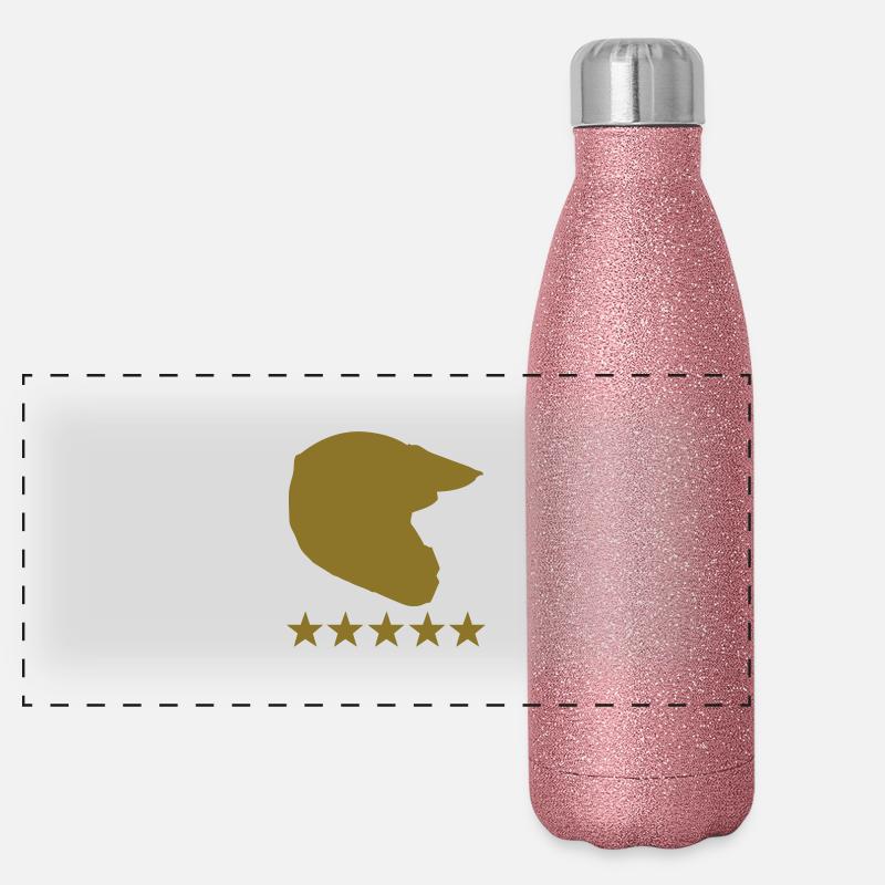 motocross helmet 5 star Panoramic Glitter Thermal Bottle 500 ml
