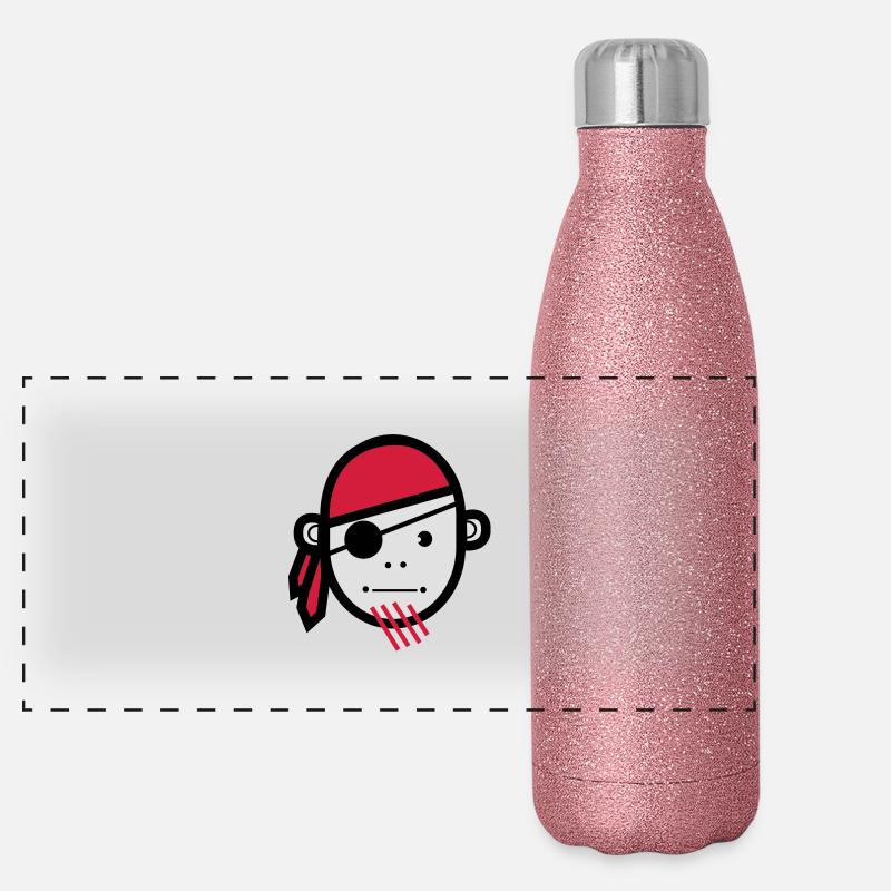 Piraten Panorama Glitzer Isolierflasche 500 ml