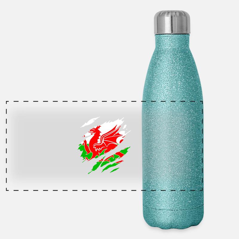 Ripped shirt welsh Panoramic Glitter Thermal Bottle 500 ml