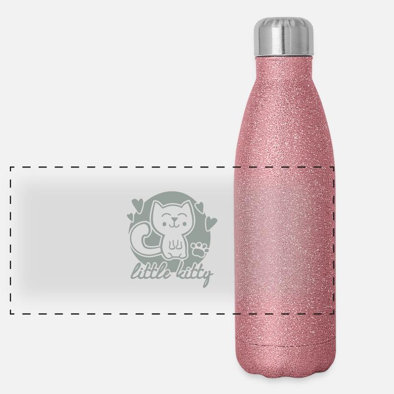 Little Kitty Panorama Glitzer Isolierflasche 500 ml