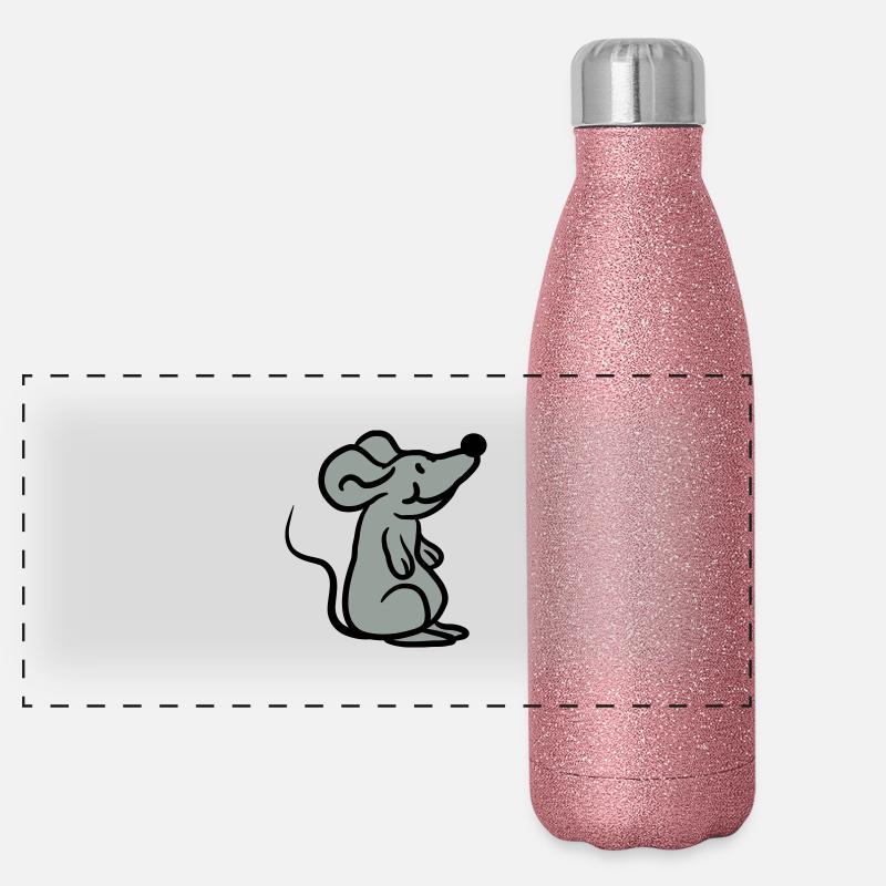 Petite souris mignonne mignonne Gourde isotherme panoramique pailletée 500 ml