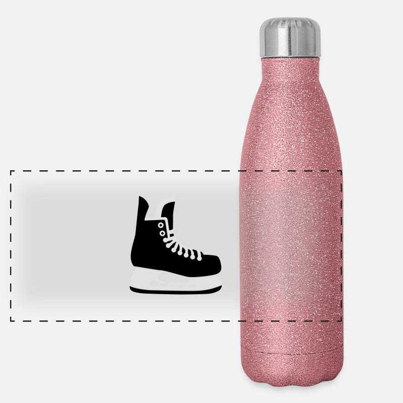 Schlittschuh Panorama Glitzer Isolierflasche 500 ml
